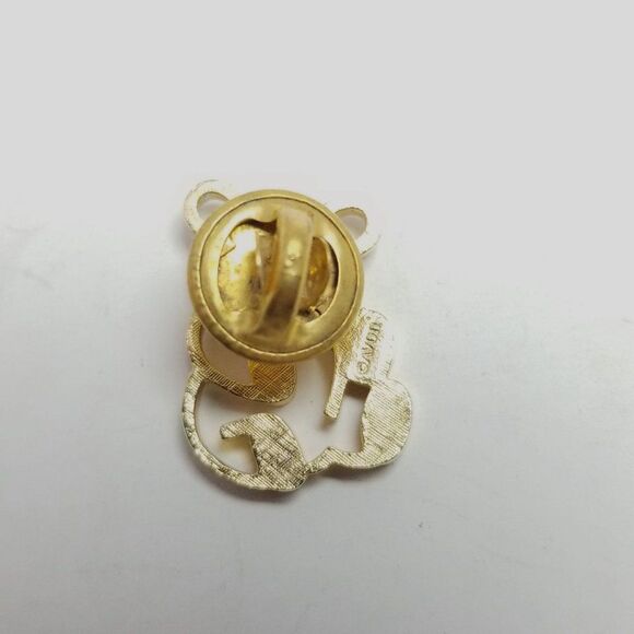 Vintage Avon Teddy Bear Lapel Pin, Gold Tone Outline Design Brooch, Cute Estate - Picture 2 of 6